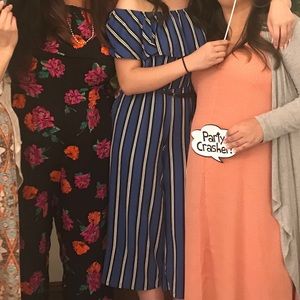 Blue Striped Jumpsuit